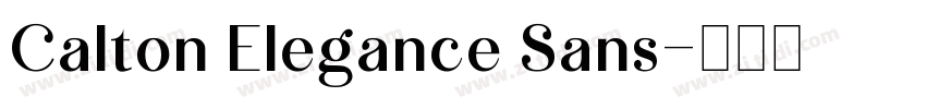 Calton Elegance Sans字体转换
